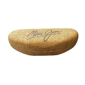 Maui Jim Sunglasses Case Tan Woven Wicker Seagrass Hard Shell Clamshell Brown